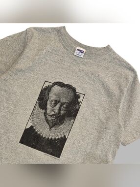 Vintage 80s Shakespeare Illustration Single Stitch TShirt L MVP CORP made in USA